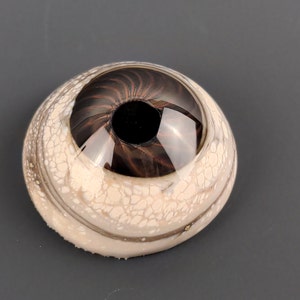 24x11mm Brown Glass Eye Cabochon, Handmade Jewelry Supplies image 3