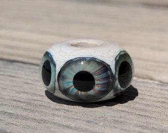 12x21mm Glass Eye Bead, Lampwork Big Hole Bead