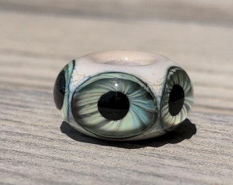 11x21mm Glass Eye Bead, Lampwork Big Hole Bead