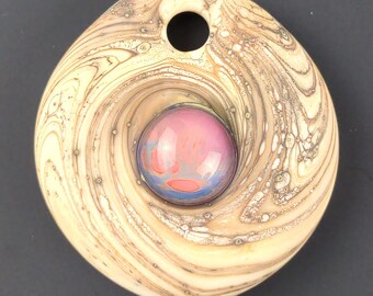 Artifact Matte Glass Pendant with Pink