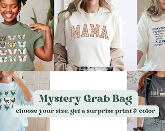 Bolsa sorpresa de camisetas, camiseta con estampado único, regalo para mamá