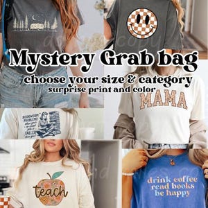 MAGLIETTA GRAB BAG, scatola misteriosa con maglietta a sorpresa/regalo perfetto per gli amanti delle magliette/maglietta per la mamma/regalo per la mamma/spedizione veloce/regalo maglietta/regalo per i libri