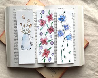 Marcapáginas original y único hecho a mano en acuarela: regalo para lectores y clubes de lectura.