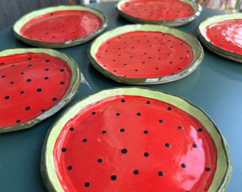 Handmade Pottery | Watermelon Spoon Rest