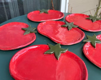 Handmade Pottery | Tomato Spoon Rest