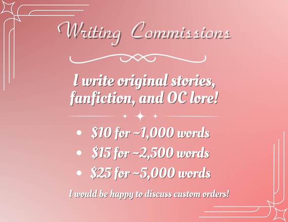 Creative Writing Commissions!