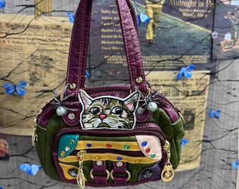 Mini Cute Cat Pacth Themed Handbag for Women Original Small Crossbody & Handheld Bag Cute Bag Gift Handmade Bag Kid Crossbody Bag