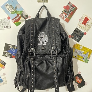 Plecak casualowy Skull Punk Unisex o dużej pojemności Plecak gotycki do dojazdów do szkoły Torba szkolna Plecak podróżny