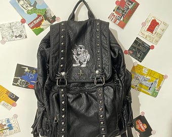 Skull Punk Casual Backpack Unisex Large Capacity Backpack Gothic Backpack for School Commuting School Bag Travel Backpack