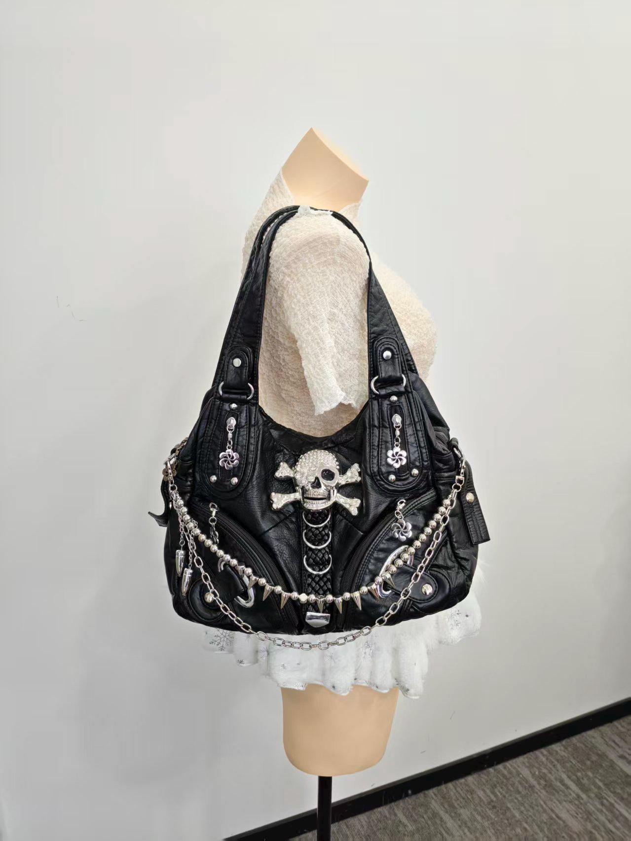 Y2k Shoulder Skull Bag - Etsy