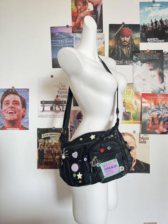 Y2K Beige Super Cute Pu Leather Crossbody Bag, Random Button