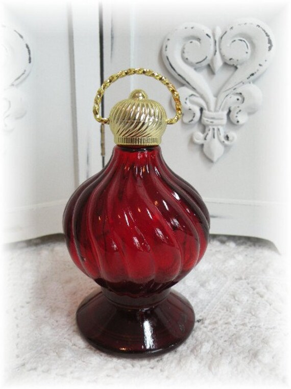 Items similar to Vintage Avon perfume bottle red candlestick on Etsy