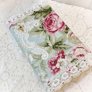 Housse de protection pour livre de la Bible Roses turquoise