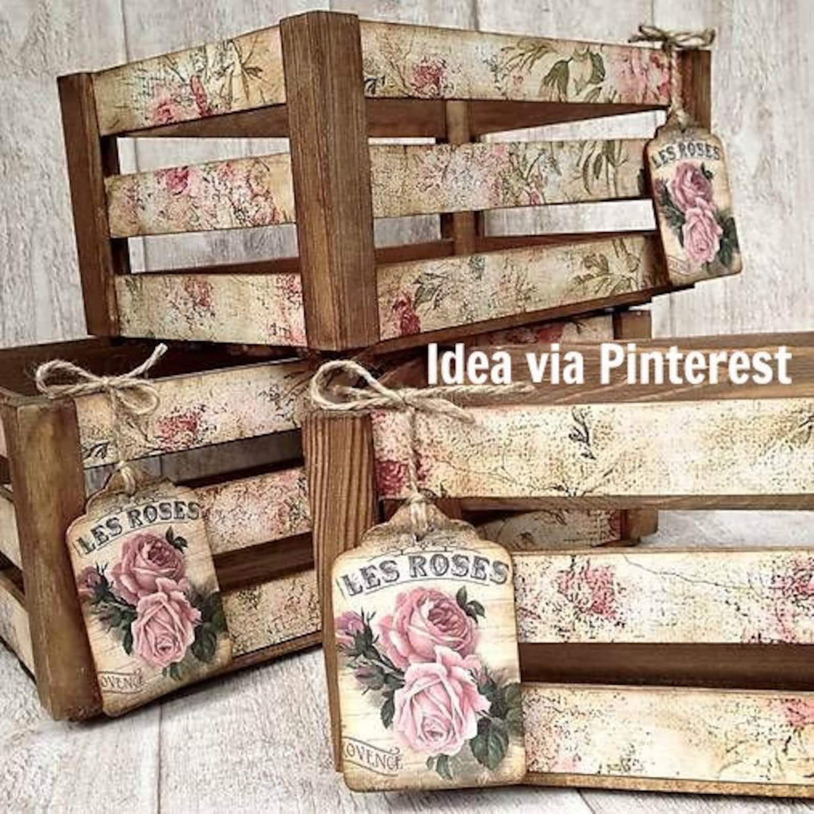 5 Decoupage PARIS Napkins Eiffel Tower Paris pink Roses Etsy