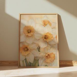 Birth Month Flower Series - March, Daffodil, Poster, Digital Art Print, Downloadable Art