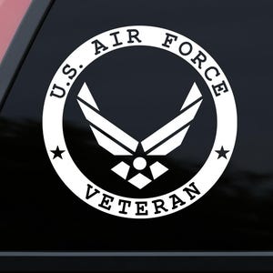 US Air Force Veteran Vinyl Decal, US Airforce Sticker, US Airforce Decal, Airforce Bumper Sticker