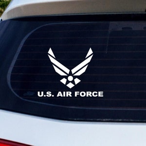 US Air Force Vinyl Decal, US Airforce Sticker, US Airforce Decal, Airforce Bumper Sticker