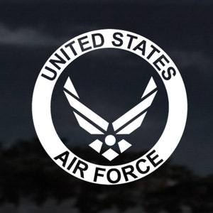 US Air Force Vinyl Decal, US Airforce Sticker, US Airforce Decal, Airforce Bumper Sticker