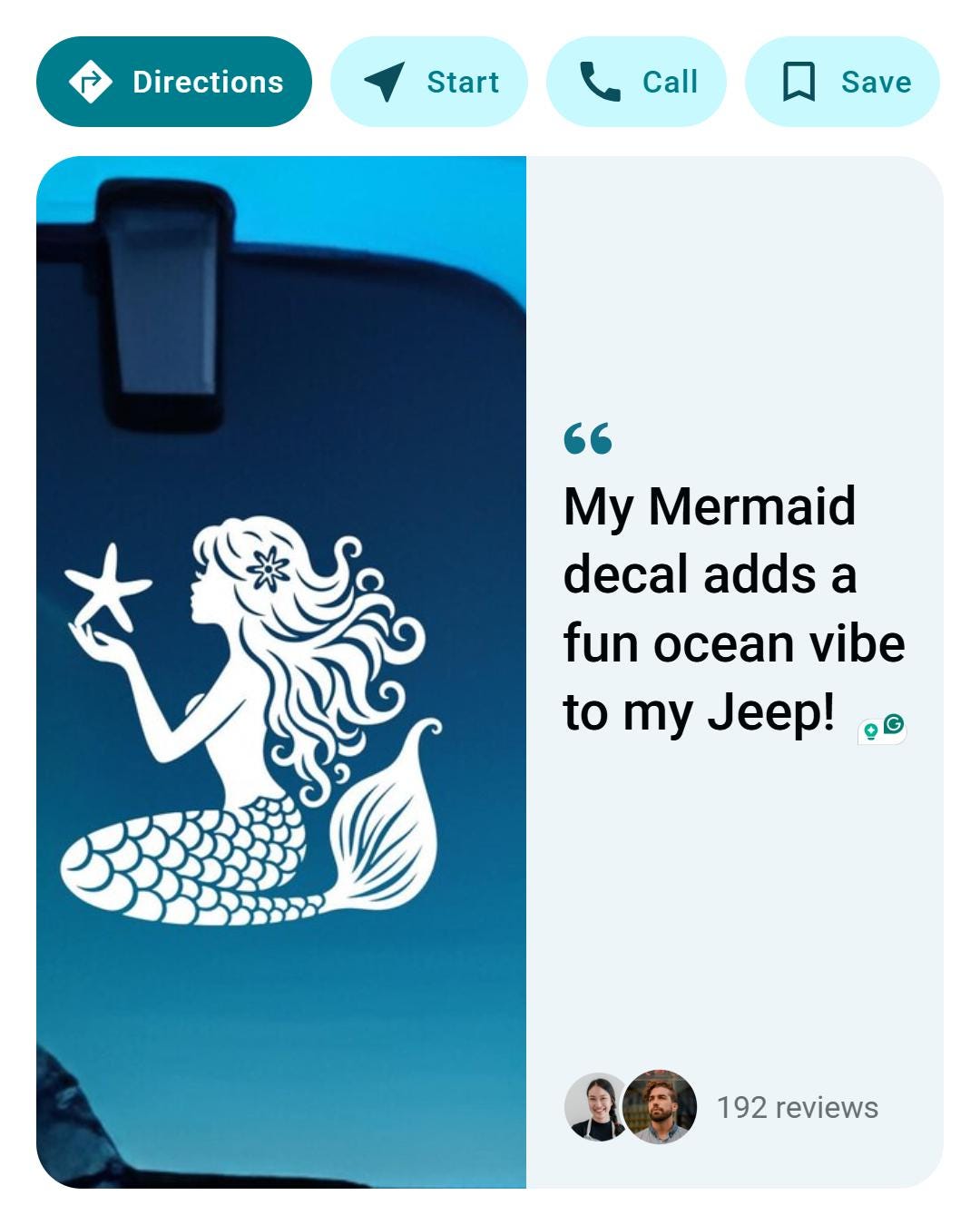 Mermaid Car Decal: Handmade Vinyl Sticker, Beach Ocean Decor - Etsy