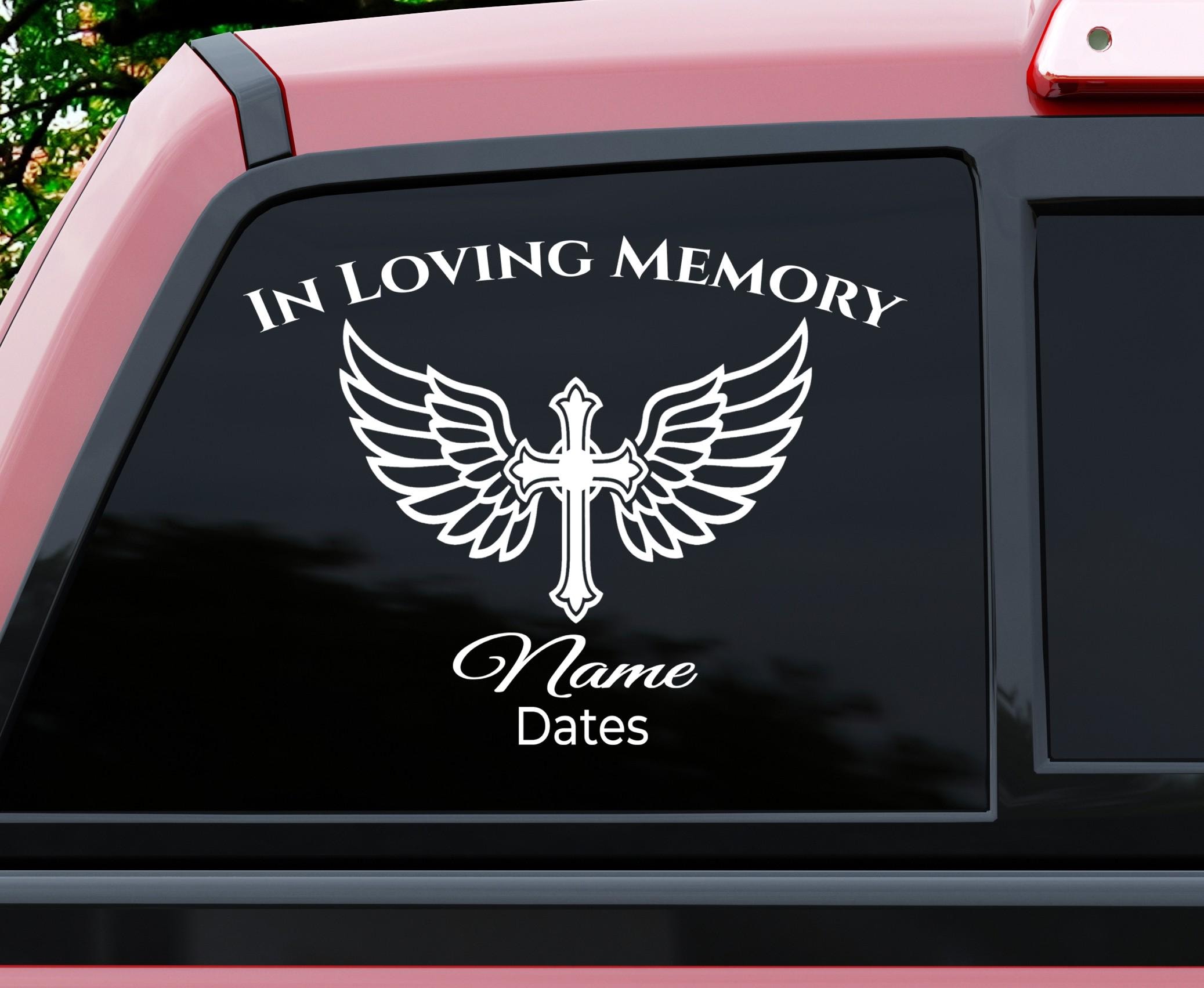 Rip Car Sticker In Loving Memory Car Decal, Personalized Memorial Decal, Custom Name ...
