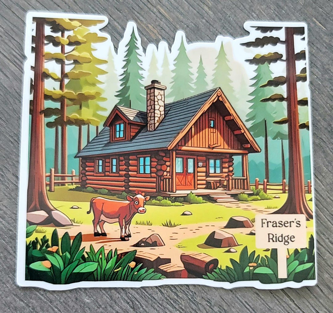 Outlander Inspired Log Cabin Sticker | Fraser's Ridge | Stickers for ...