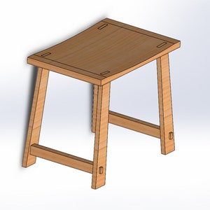 DIY - Wooden Stool Easy to Assembly