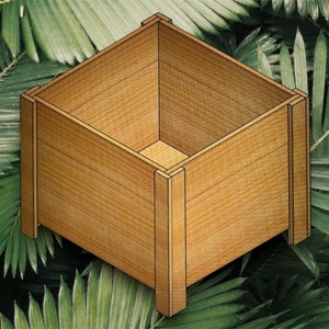DIY - Cedar Planter Box - Digital Build Plan - Digital Download PDF Files - Woodworking