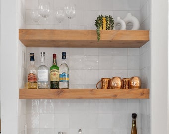 Floating Shelves // Open Shelving // Deep Floating Shelves // Modern Shelves // Contemporary Floating Shelf // Kitchen Shelving