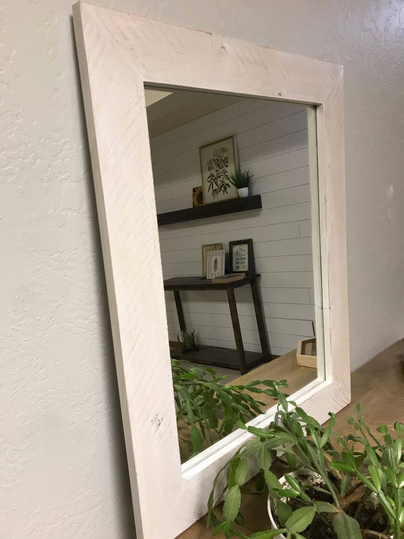 Vanity Mirror // Modern Rustic Vanity Mirror // Contemporary Etsy