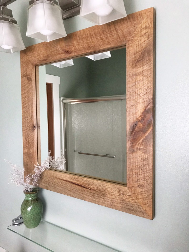 Vanity Mirror // Modern Rustic Vanity Mirror // Contemporary Etsy