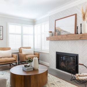 Fireplace Mantel // Modern Rustic Mantel // Rustic Wood Mantel // Custom Mantel // Rustic Mantel // Beam Mantel // Floating Mantel