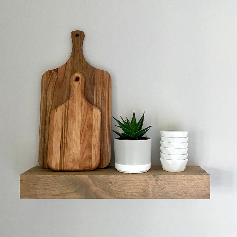Modern Rustic Floating Shelves // Floating Shelves // Floating Etsy