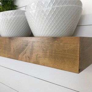 Contemporary Rustic Deep Floating Shelves // Floating Shelves // Floating Shelf // Deep Floating shelves // Modern Shelf// Chunky Shelf image 8