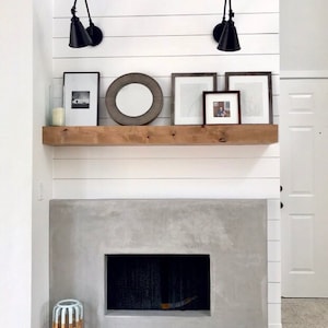 Fireplace Mantel // Contemporary Mantel // Custom Mantel // Contemporary Rustic Mantel // Rustic Wood Mantel // Modern Mantel image 3