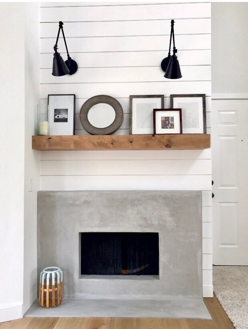 Fireplace Mantel // Contemporary Mantel // Custom Mantel // Contemporary Rustic Mantel // Rustic Wood Mantel // Modern Mantel image 3