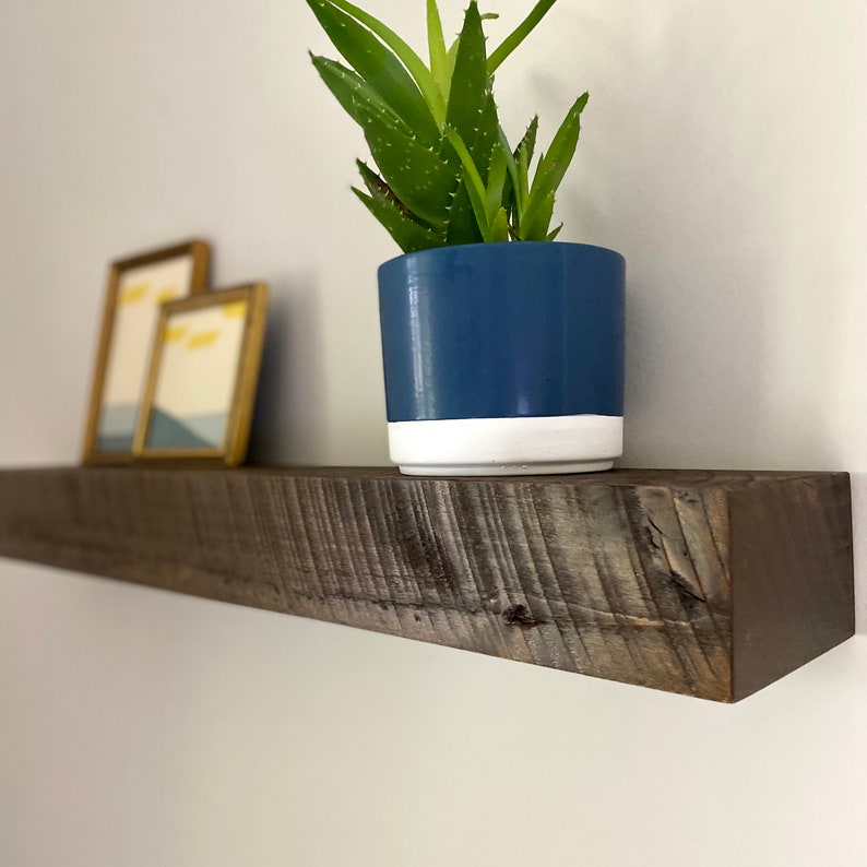 Modern Rustic Floating Shelves // Floating Shelves // Floating Etsy
