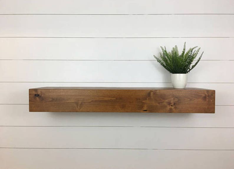 Contemporary Rustic Deep Floating Shelves // Floating Shelves // Floating Shelf // Deep Floating shelves // Modern Shelf// Chunky Shelf image 7