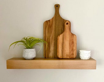 Contemporary Rustic Floating Shelves // Floating Shelves // Floating Shelf // Wooden Shelves // Rustic floating shelf // Modern Shelf