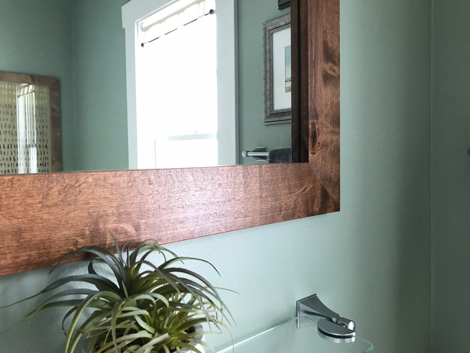Vanity Mirror // Modern Rustic Vanity Mirror // Contemporary Etsy