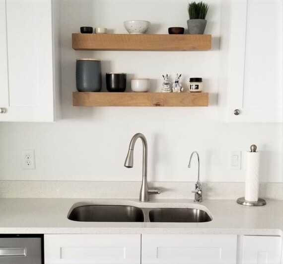 Floating Shelves Above Kitchen Sink Things In The Kitchen