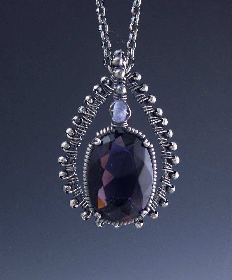JEWELRY Tutorialwire Wrapped Enhanced Prong Set Gem Pendant Etsy