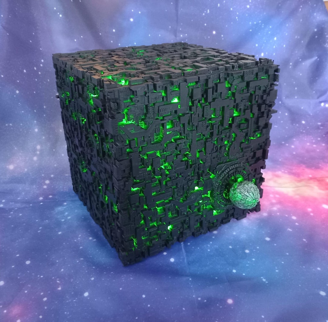 Light Borg Star Trek Borg Inspired First Contact Desk Cube Night Light XXL Size ...