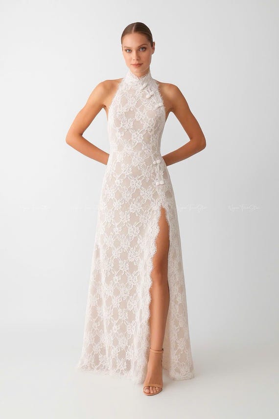 handcrafted bridal lace dress 3D Floral Lace Mermaid Wedding Dress: Custom Bridal Gown