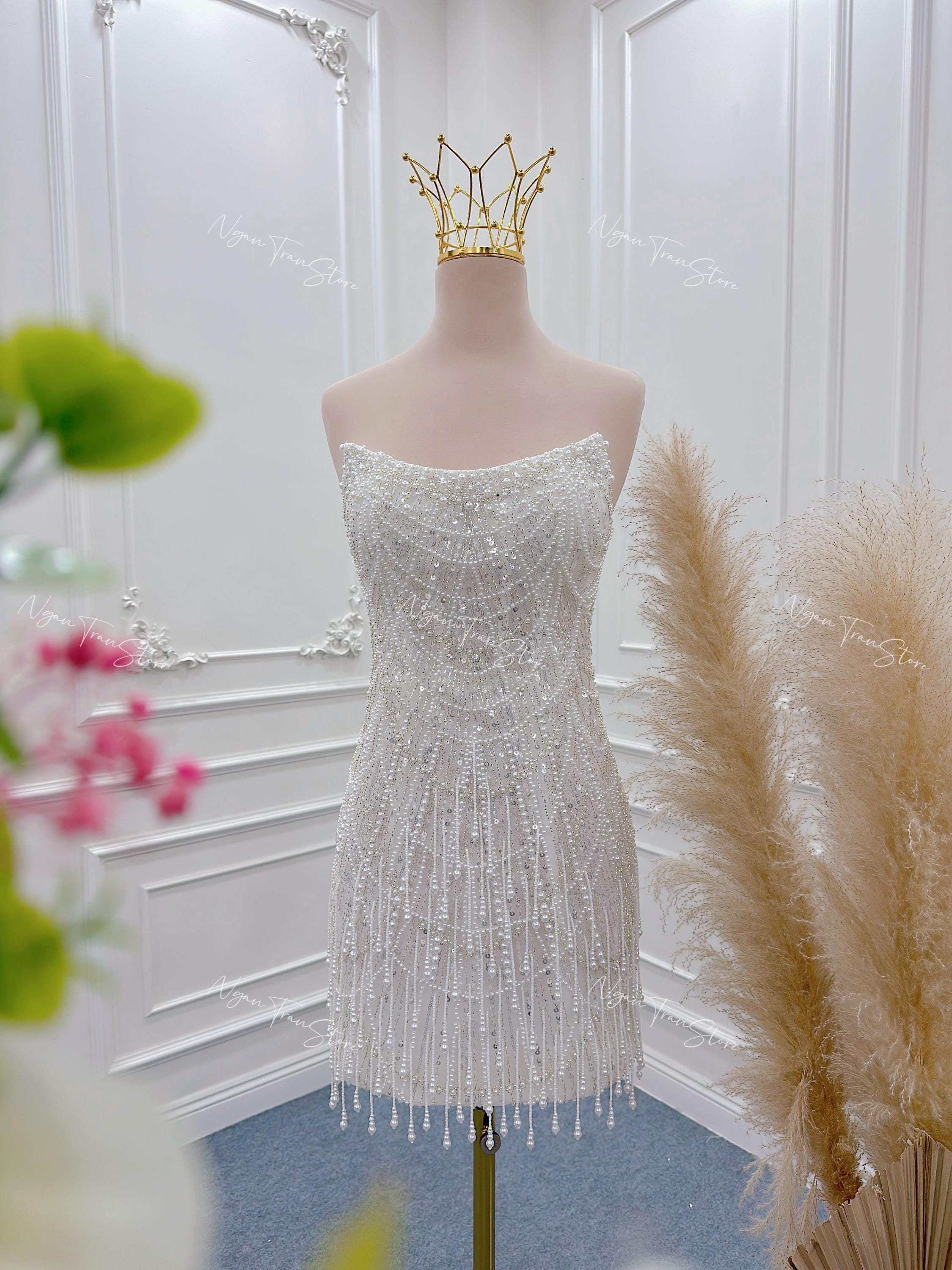 Denim Beaded Dress UK