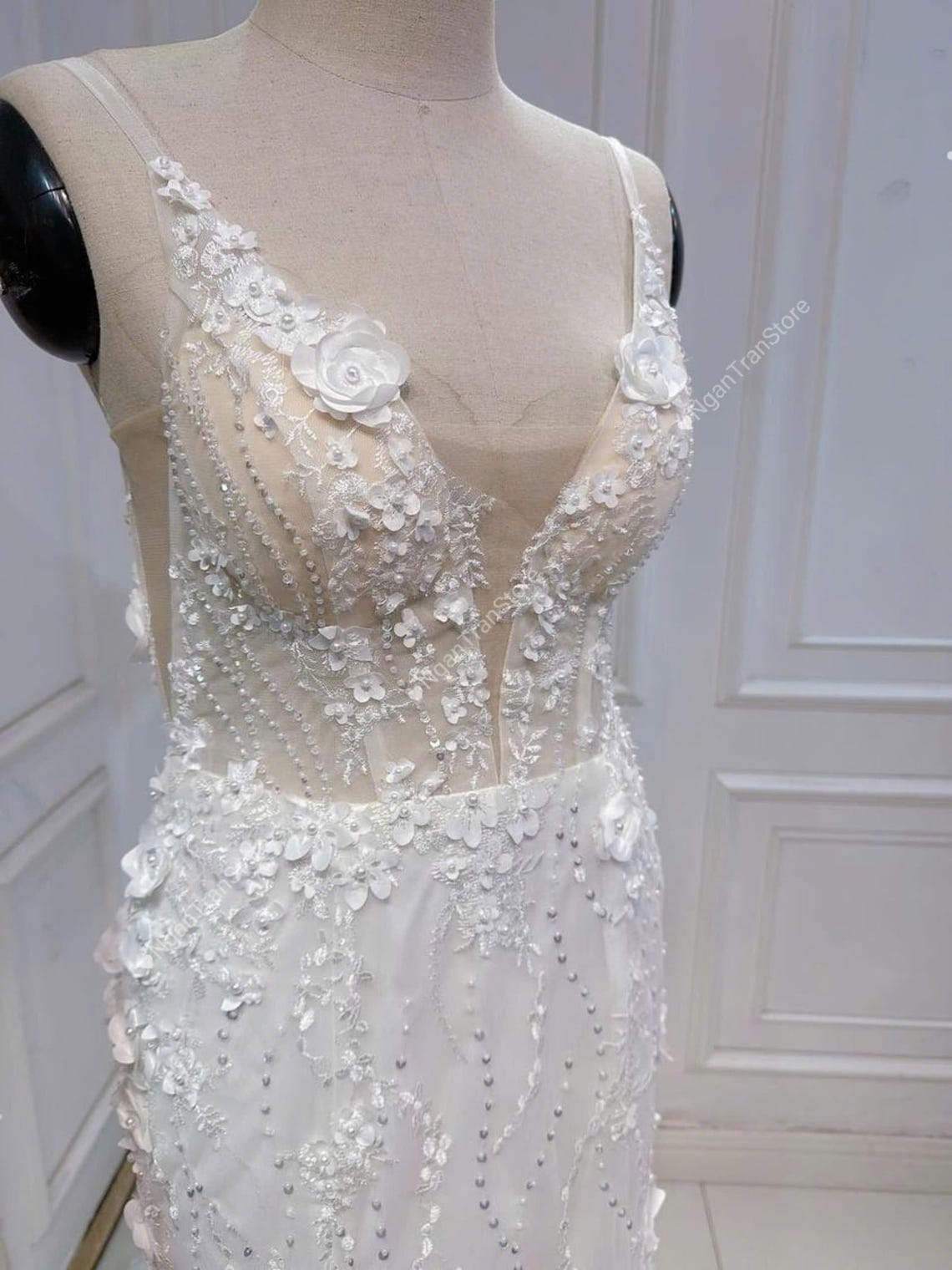 Sexy Sweetheart 3D Floral Mermaid Wedding Gown main image 1