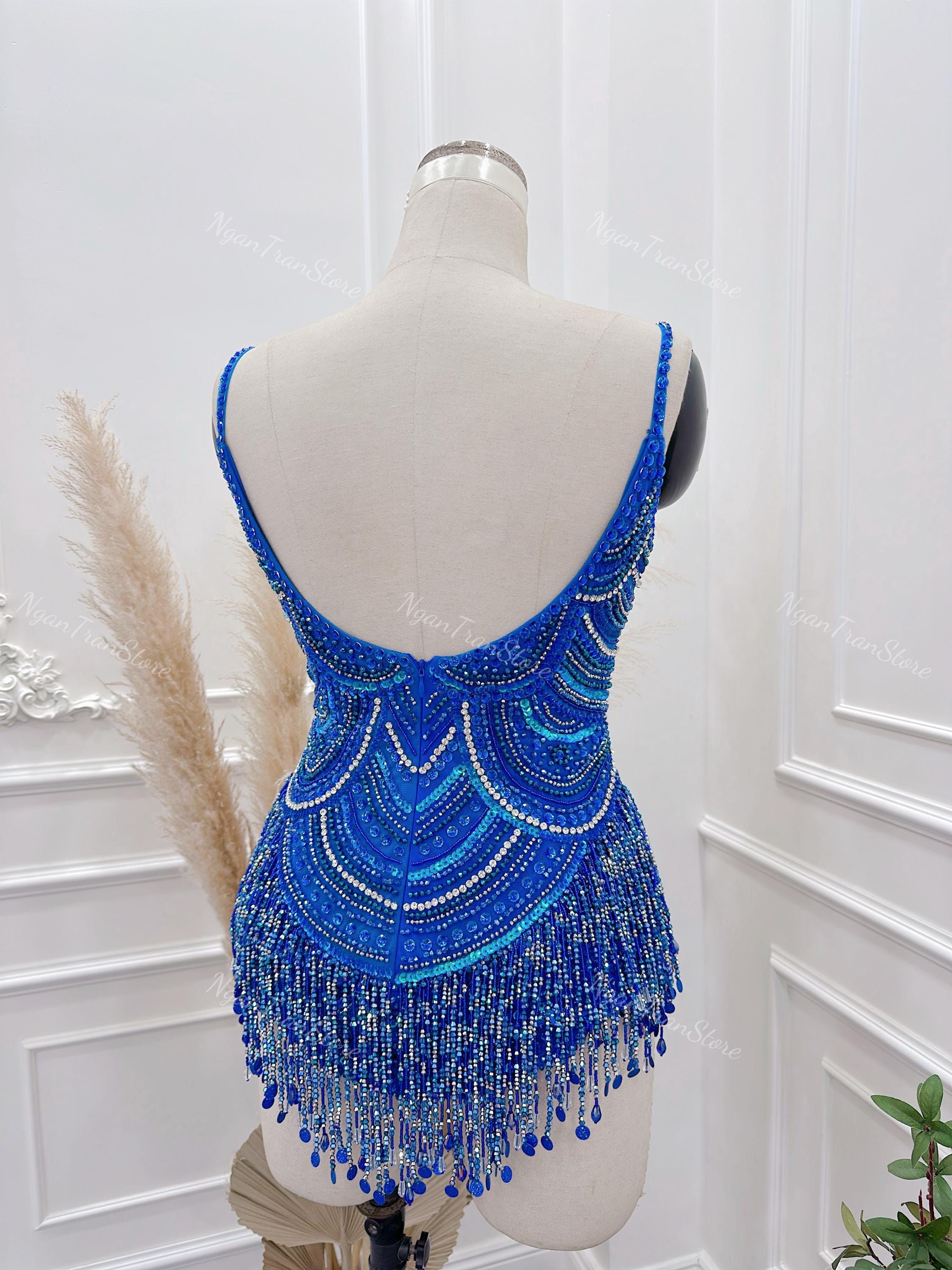taylor swift bead dress Recreation of Taylor Swift The Enchanted Champagne Beaded Ball Gown, N –  Berryera main image 1