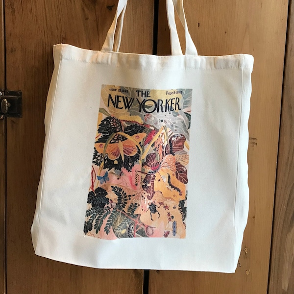 Le sac fourre-tout New Yorker, sac fourre-tout mignon, sac fourre-tout esthétique, art new-yorkais, art ilonka karasz, fourre-tout New York