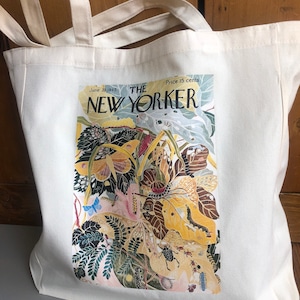 The New Yorker tote bag, cute tote bag, tote bag aesthetic ,New Yorker art, ilonka karasz art, New York tote image 3