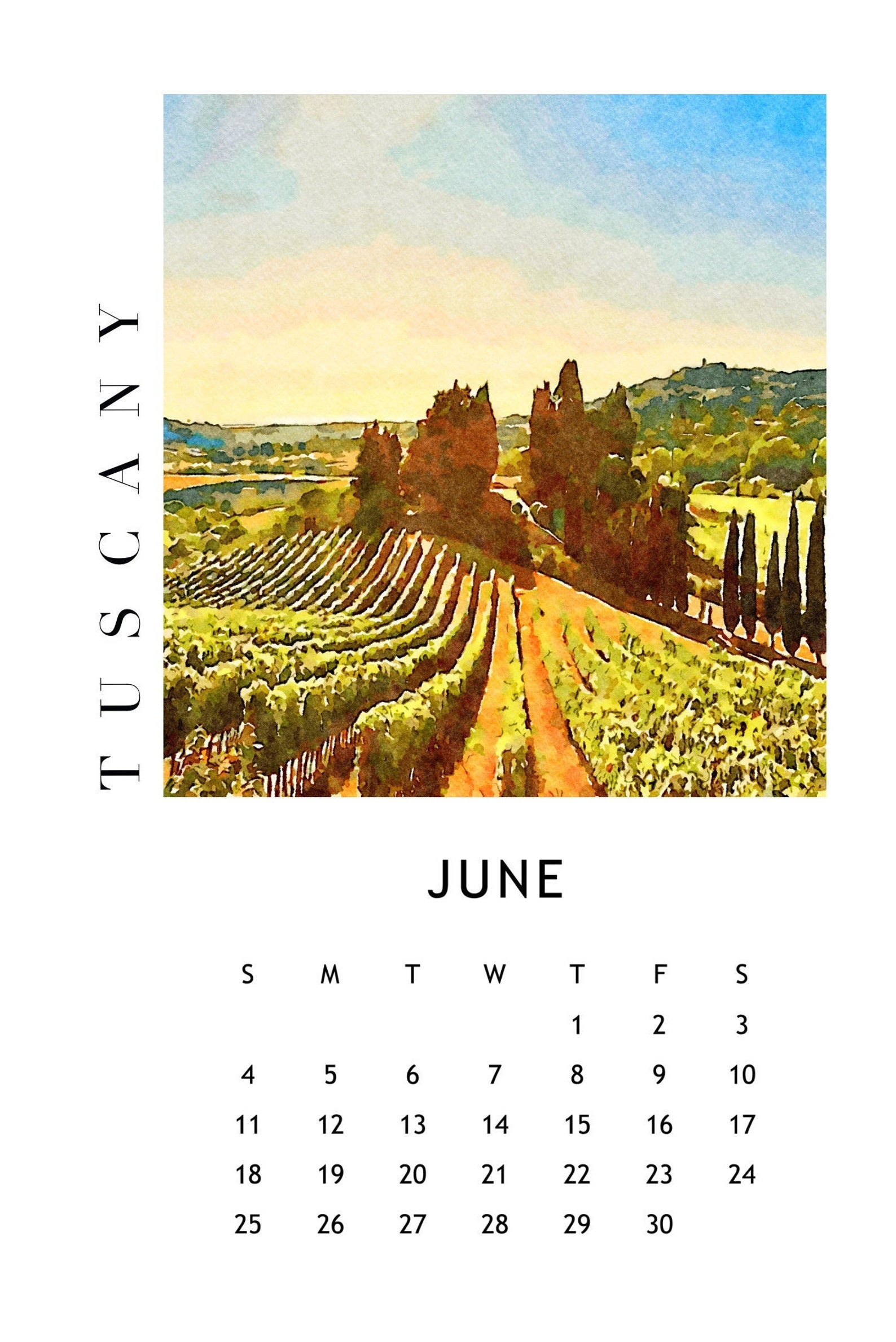 2023 Scenes of Italy Calendar Desk Calendar Art Calendar - Etsy
