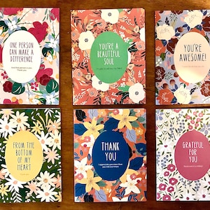 Cartes de remerciement vierges pour les amis joli jeu de cartes carte de voeux fleur carte de voeux inspirante pour les amis et la famille